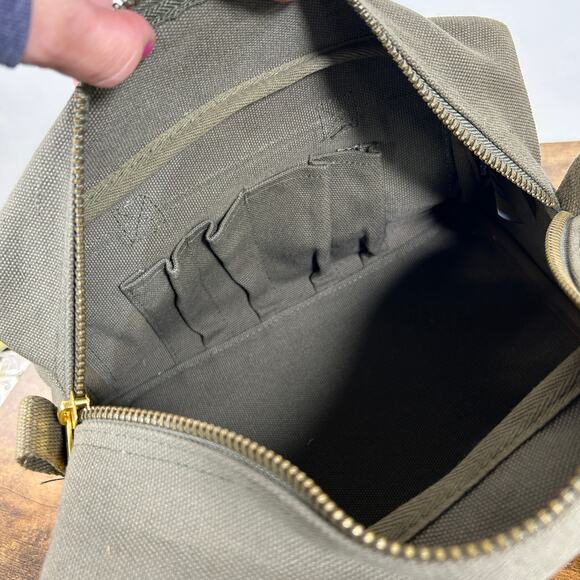 Olive Drab Heavyweight Canvas Mechanics Standard Tool Bag 11" x 6" x 5" - Picture 11 of 12